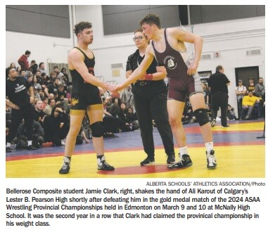 Bulldog Jamie Clark featured in the Thursday, March 14, 2024 edition of the St. Albert Gazette